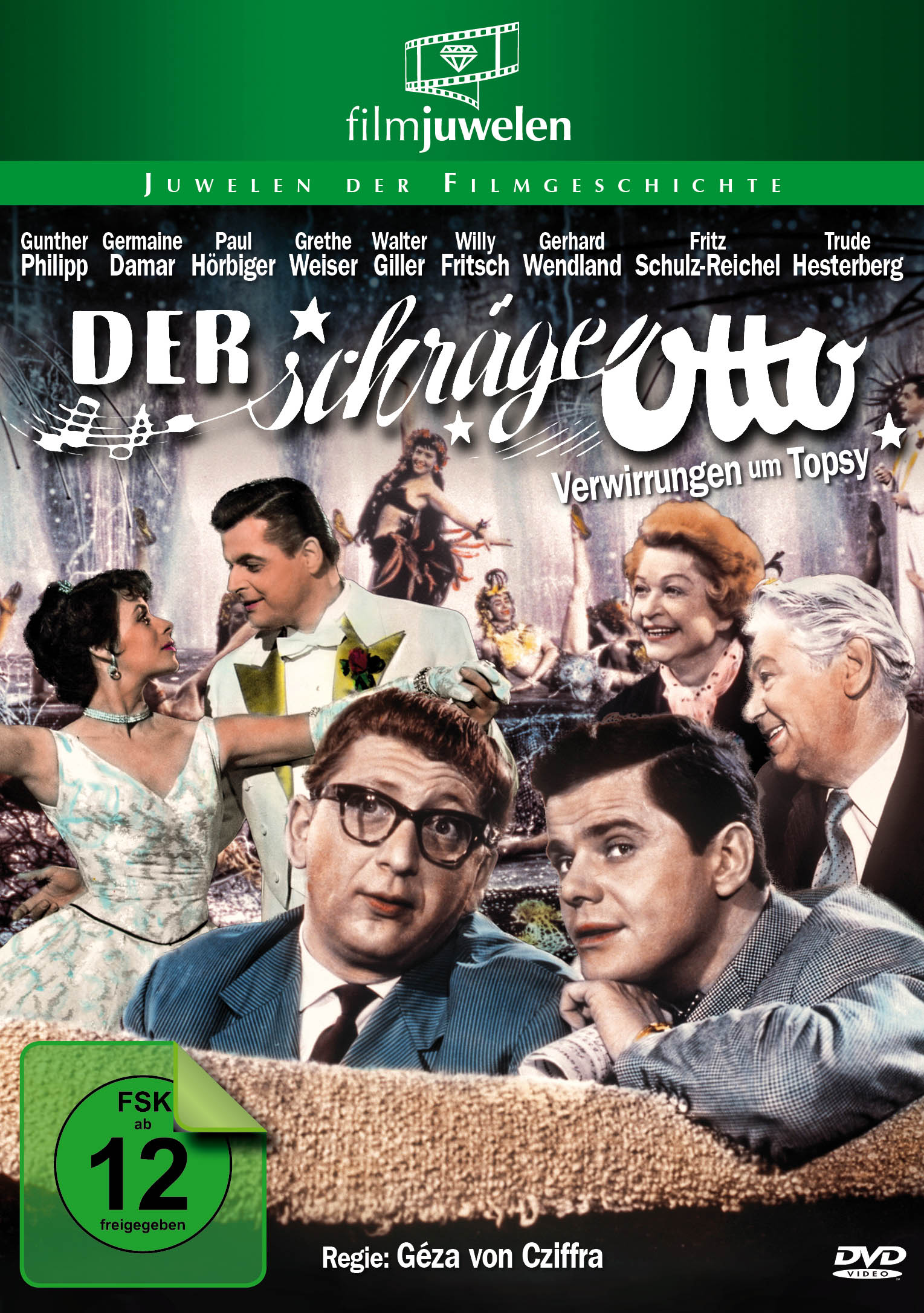 Der Schräge Otto Germaine Damar Walter Giller Willy Fritsch 1957 Collectible Memorabilia Danish Movie Theater Souvenir Original Programme